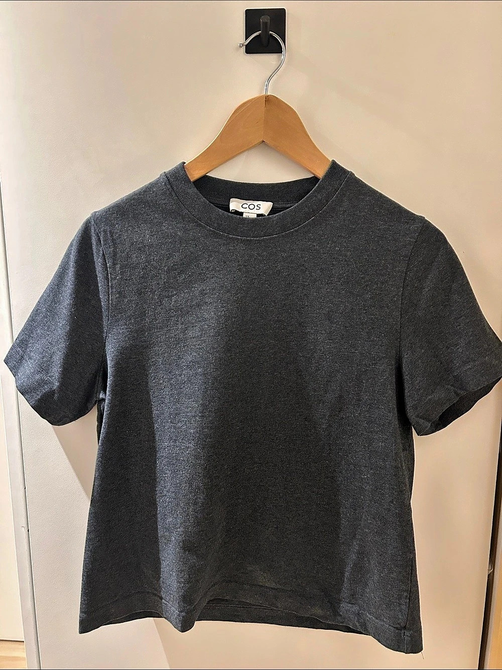 COS Gray Cotton Short Sleeve Tee